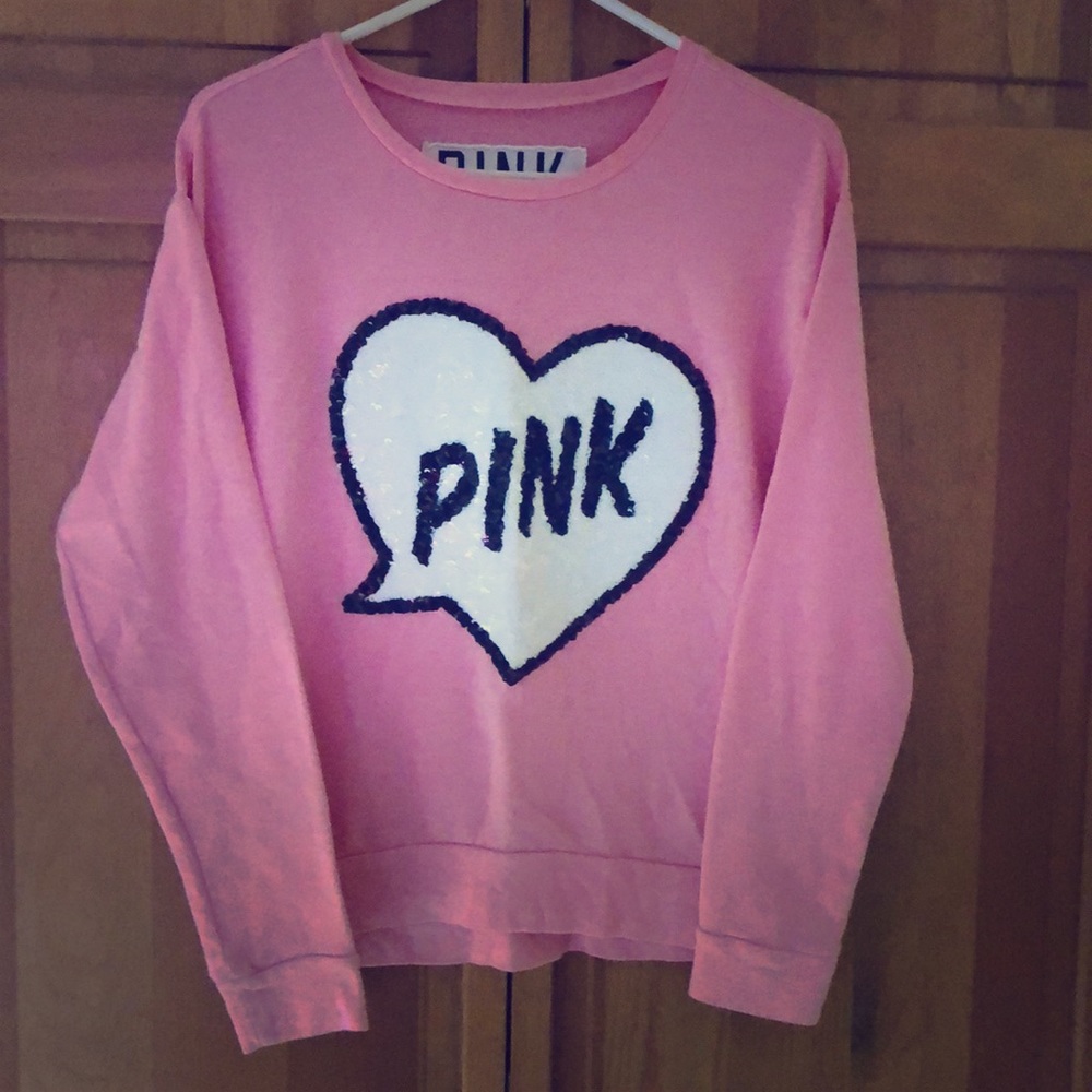 VS pink sweatshirt